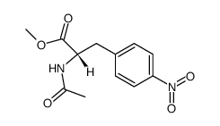 (S)-methyl 2-acetamido-3-(4-nitrophenyl)propanoate结构式
