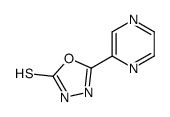 5-pyrazin-2-yl-3H-1,3,4-oxadiazole-2-thione结构式