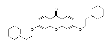 3,6-Bis(2-(piperidino)ethoxy)-9H-xanthen-9-one结构式