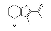 3-methyl-2-acetyl-6,7-dihydrobenzo[b]thiophen-4(5H)one结构式