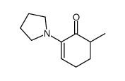 6-methyl-2-(1-pyrrolidinyl)-2-cyclohexen-1-one结构式