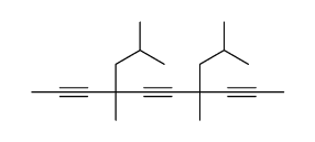4,7-dimethyl-4,7-bis(2-methylpropyl)deca-2,5,8-triyne结构式