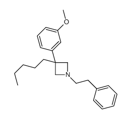 3-(3-methoxyphenyl)-3-pentyl-1-(2-phenylethyl)azetidine Structure