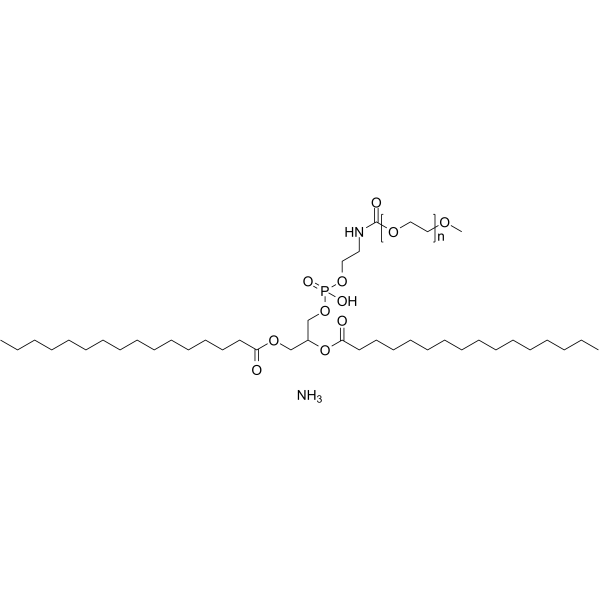 ALPHA-[(9R)-6-羟基-6-氧代-1,12-二氧代-9-[(1-氧代十六烷基)氧基]-5,7,11-三氧杂-2-氮杂-6-磷杂二十七烷-1-基]-OMEGA-甲氧基聚氧乙烯铵盐结构式