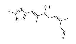 (3S)(1E,5Z)-2,6-dimethyl-1-(2-methyl(1,3-thiazol-4-yl))nona-1,5,8-trien-3-ol结构式