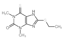 6-Thio-(8-ethylthio)theophylline structure