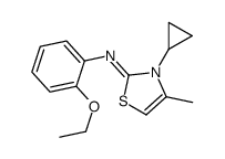 3-cyclopropyl-N-(2-ethoxyphenyl)-4-methyl-1,3-thiazol-2-imine结构式