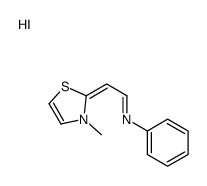 N-[2-(3-methyl-1,3-thiazol-3-ium-2-yl)ethenyl]aniline,iodide Structure