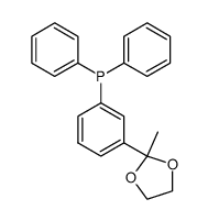 [3-(2-methyl-1,3-dioxolan-2-yl)phenyl]diphenylphosphine结构式