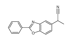 2-(2-phenyl-1,3-benzoxazol-5-yl)propanenitrile结构式