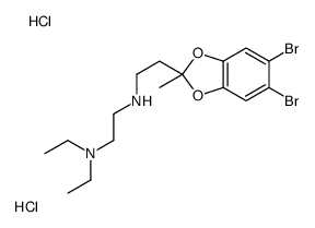 2-[2-(5,6-dibromo-2-methyl-1,3-benzodioxol-2-yl)ethylazaniumyl]ethyl-diethylazanium,dichloride Structure