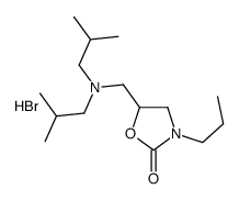 5-[[bis(2-methylpropyl)amino]methyl]-3-propyl-1,3-oxazolidin-2-one,hydrobromide结构式
