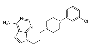 9-[3-[4-(3-chlorophenyl)piperazin-1-yl]propyl]purin-6-amine结构式