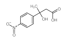 Benzenepropanoic acid, b-hydroxy-b-methyl-4-nitro- structure