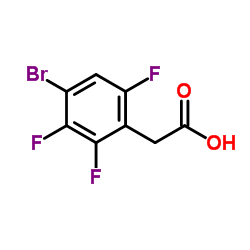 2-(4-溴-2,3,6-三氟苯基)乙酸结构式