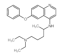 N,N-diethyl-N-(6-phenoxyquinolin-4-yl)pentane-1,4-diamine结构式