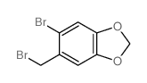 1,3-Benzodioxole, 5-bromo-6- (bromomethyl)- Structure