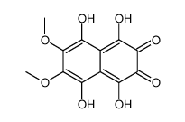 6,7-Dimethoxy-2,3,5,8-tetrahydroxynaphthalene-1,4-dione结构式