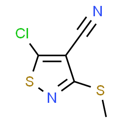 5-Chloro-3-methylthio-4-isothiazolecarbonitrile structure