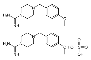 4-[(4-methoxyphenyl)methyl]piperazine-1-carboximidamide,sulfuric acid Structure