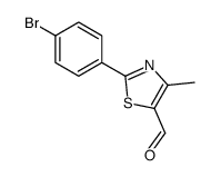 2-(4-bromophenyl)-4-methyl-1,3-thiazole-5-carbaldehyde结构式