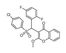 3-[[(4-chlorophenyl)sulfonyl]-(2,5-difluorophenyl)methyl]-2-methoxychromen-4-one Structure