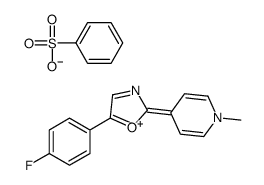 benzenesulfonate,5-(4-fluorophenyl)-2-(1-methylpyridin-1-ium-4-yl)-1,3-oxazole结构式