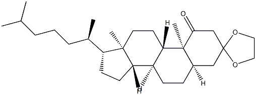 3,3-(Ethylenebisoxy)-5β-cholestan-1-one结构式