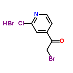 2-Bromo-1-(2-chloropyridin-4-yl)ethanone hydrobromide structure