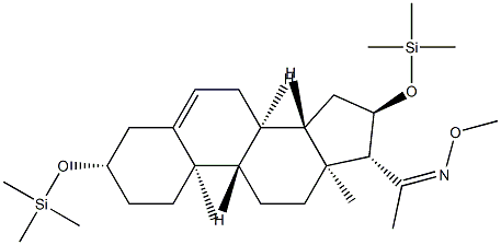 3β,16α-Bis(trimethylsiloxy)pregn-5-en-20-one O-methyl oxime结构式