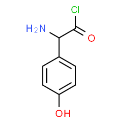 Benzeneacetyl chloride, a-amino-4-hydroxy-, (aR)- Structure