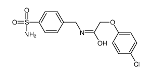 2-(4-chlorophenoxy)-N-[(4-sulfamoylphenyl)methyl]acetamide结构式
