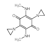 2,5-Cyclohexadiene-1,4-dione, 2,5-bis (1-aziridinyl)-3, 6-bis(methylamino)- Structure