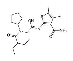 3-Thiophenecarboxamide,2-[[[cyclopentyl(2-ethyl-1-oxobutyl)amino]acetyl]amino]-4,5-dimethyl-(9CI) structure