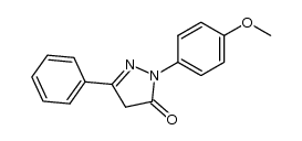 2-(4-methoxyphenyl)-5-phenyl-2,4-dihydro-3H-pyrazol-3-one结构式
