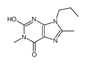 1,8-dimethyl-9-propyl-3H-purine-2,6-dione结构式