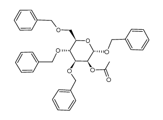 Benzyl 3-O,4-O,6-O-tribenzyl-α-D-mannopyranoside acetate Structure