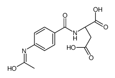 (2S)-2-[(4-acetamidobenzoyl)amino]butanedioic acid Structure