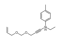 ethyl-(4-methylphenyl)-[3-(prop-2-enoxymethoxy)prop-1-ynyl]silane Structure
