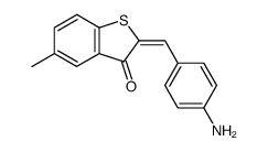 2-(p-Aminobenzylideno)-5-methylbenzothiophen-3-on结构式