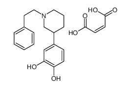 (E)-but-2-enedioic acid,4-[1-(2-phenylethyl)piperidin-3-yl]benzene-1,2-diol Structure