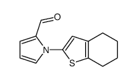 1-(4,5,6,7-tetrahydro-1-benzothiophen-2-yl)pyrrole-2-carbaldehyde结构式