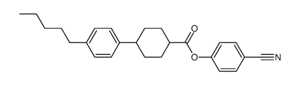 4-(4-Pentyl-phenyl)-cyclohexanecarboxylic acid 4-cyano-phenyl ester结构式