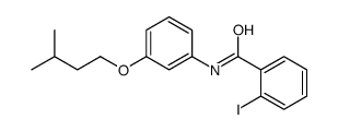 2-iodo-N-[3-(3-methylbutoxy)phenyl]benzamide结构式