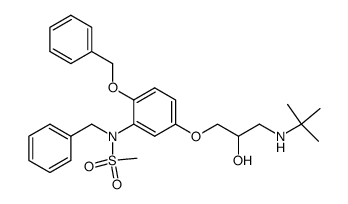 N-Benzyl-N-[2-benzyloxy-5-(3-tert-butylamino-2-hydroxy-propoxy)-phenyl]-methanesulfonamide结构式