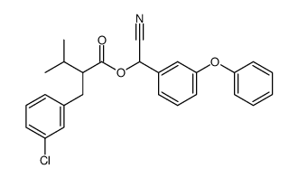 2-(3-Chloro-benzyl)-3-methyl-butyric acid cyano-(3-phenoxy-phenyl)-methyl ester Structure