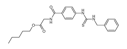 [4-(3-Benzyl-thioureido)-benzoylamino]-acetic acid pentyl ester结构式