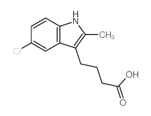 1H-Indole-3-butanoicacid, 5-chloro-2-methyl-结构式
