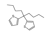 2,2'-(1-butyl-pentane-1,1-diyl)-bis-thiophene Structure