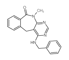 10H-Pyrimido[4,5-c][2]benzazepin-10-one,5,11-dihydro-11-methyl-4-[(phenylmethyl)amino]-结构式